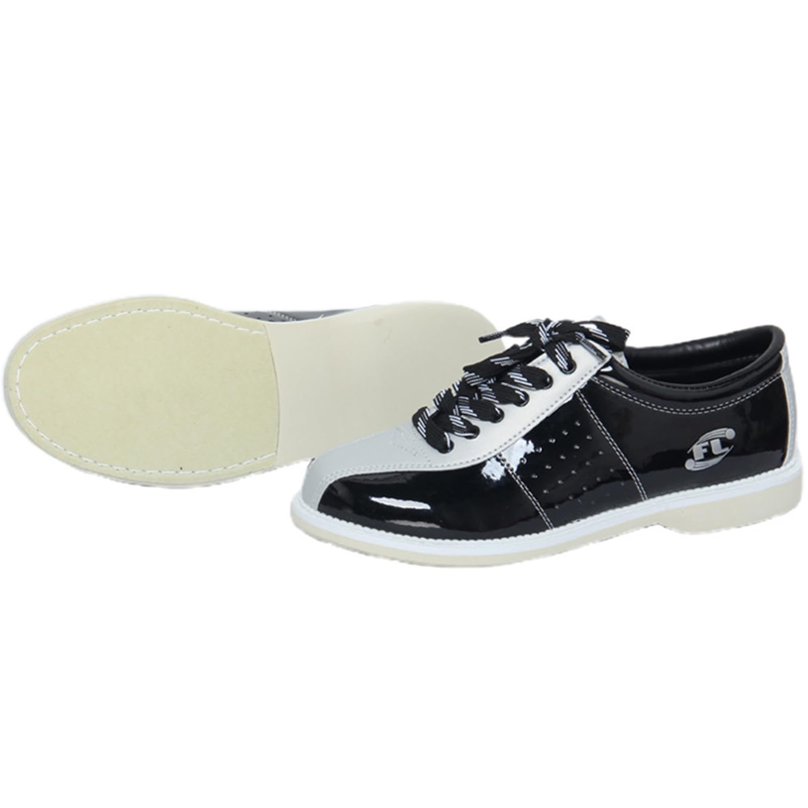 SDEQA Herren Bowlingschuhe für Anfänger, Leder, Bowling-Sneaker, atmungsaktiv, bequem