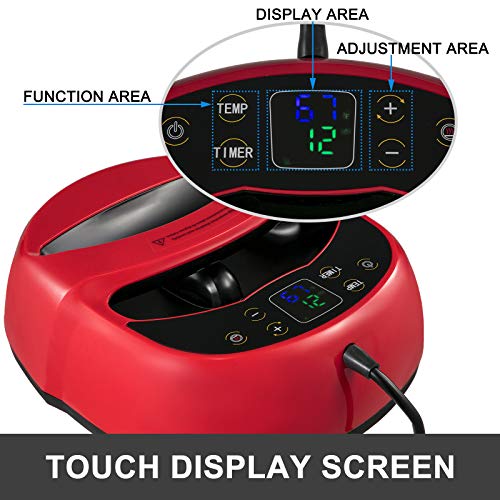 Image of VEVOR Heat Press 12x10 Heat Press Machine for t Shirts 1000W 0-999S Touch Screen Display Black & Red Heat Press Machine Portable Easy Press Mini Press with Vibration Function for T Shirts