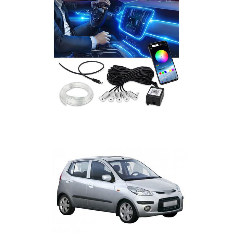Car Interior LED Strip Light, Car Neon Ambient Lighting, 16 Million Colors 5 in 1 Interior Lights &APP Control with Remote LED Lights Comfortable With i-10 Gra-nd Ol-d-picture-18