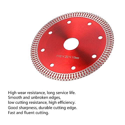 Tile Cutter, 110 * 20 * 10mm Diamond Saw Blade Cutting Disc Wheel for Cutting Porcelain Tiles Marble Ceramics Works - Image 4
