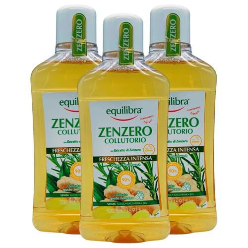 3x Collutorio ZEN-ZERO Delicato, Freschezza Intensa. Senza Alcol, Saccarina e Sls. Protegge Da Carie, Tartaro e Assicura Un Alito Fresco 500ml