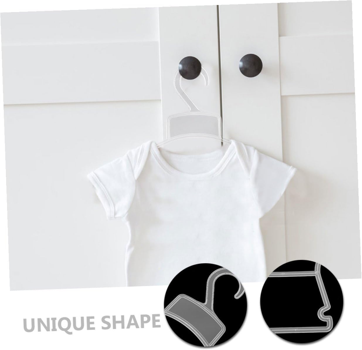 Xmas 20pcs Plastic Child Hangers for Clothes, White