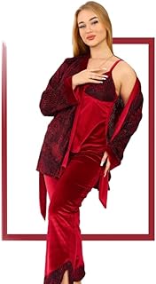 Cotton Zone Women's protal top with pants set, paired with jacket (three-piece set) - Size - PS2536