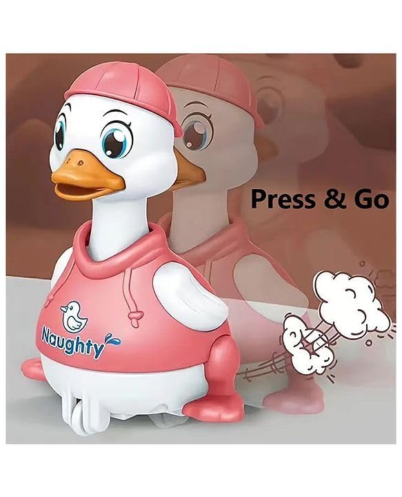 Image of acrown Cute Animal Toys for Kids Sensory Worm Animal Wind up Colorful Toy Insect Figurines for Boys and Girls Multicolor (Press & Go Duck)