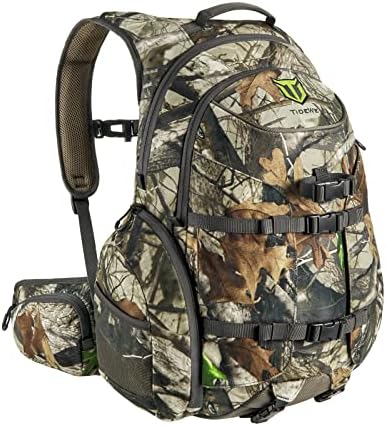 TIDEWE Hunting Backpack, Waterproof Camo Hunting Pack with Rain Cover, Long-Lasting Large Capacity Hunting Day Pack for Rifle Bow Gun (Next Camo G2)