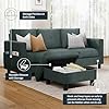 SUNLEI Convertible Sectional Couches for Living Room, L Shaped Couch with Movable Ottoman Storage, 3 Seat Small Couches for Living Room in Apartment, Linen Fabric, Dark Grey #2