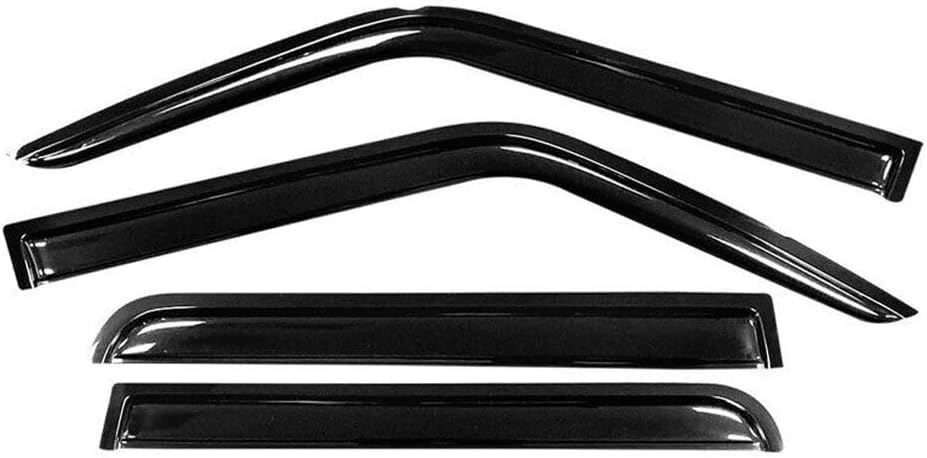 Window Visor Rain Sun Guard Vent 4pc Set Acrylic for Jeep for Patriot 2007-2017 Smoke/Tinted Slim Style 4CAR-WD-JP07