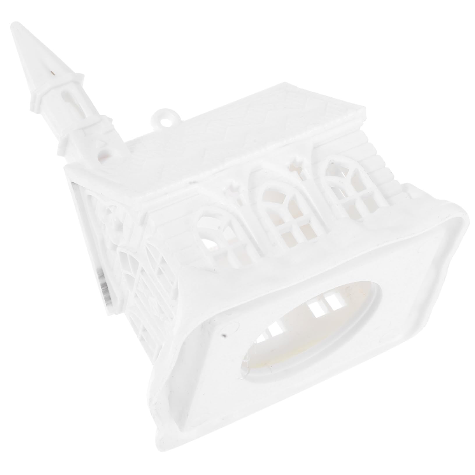 Homoyoyo Blank Plastic Snow House Model Ornament for Boy Girl Paintable Mini Village Decoration for Christmas Sturdy White Plastic Design for Creative Holiday Crafting