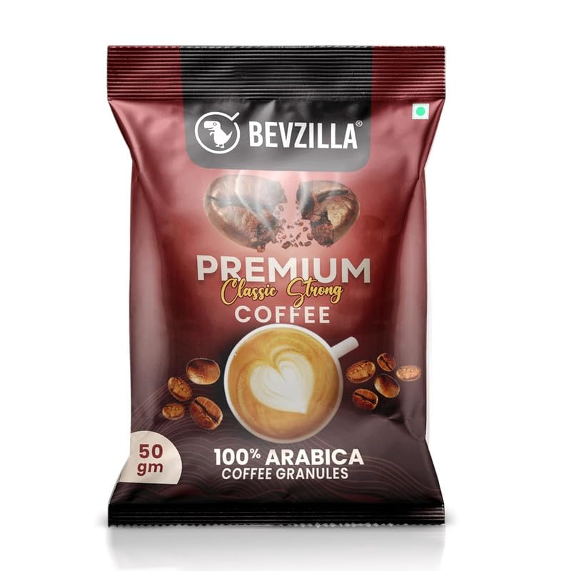 Image of Bevzilla 50g Classic Strong Coffee Powder | Makes 25 Cups | Ideal for Espresso, Latte & Cappuccino | Perfect for Hot & Cold Coffee