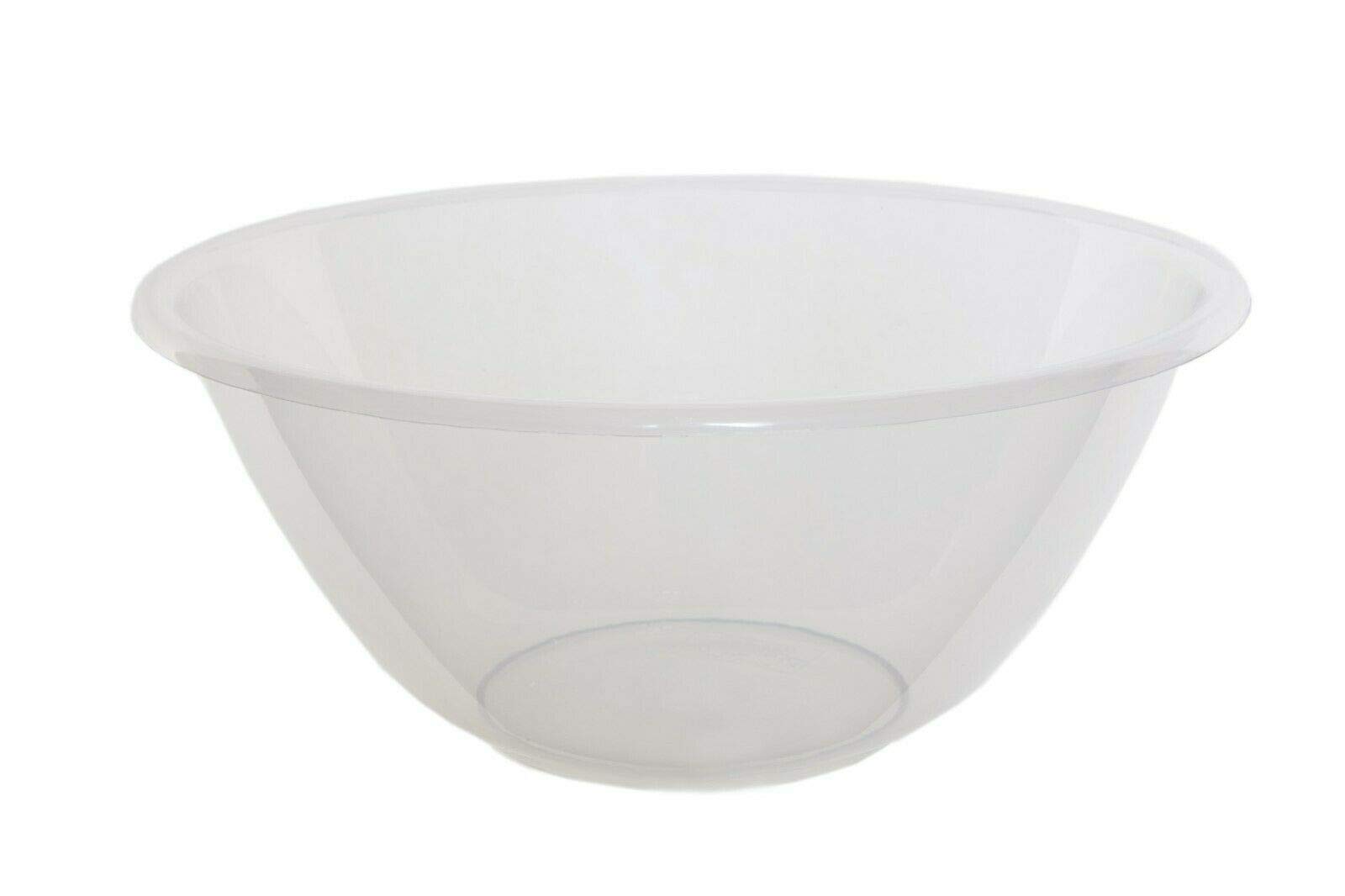 TRTO 15Cm Mixing Bowl 0.9L Clear Plastic Kitchen Cooking Useful for Kitchen Easy Use and Clean