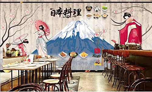Miniatura 4 de DEKii Papel pintado personalizado 3D Cocina japonesa Restaurante de sushi Retro Kimono Belleza Cocina japonesa Comedor Fondo de pared
