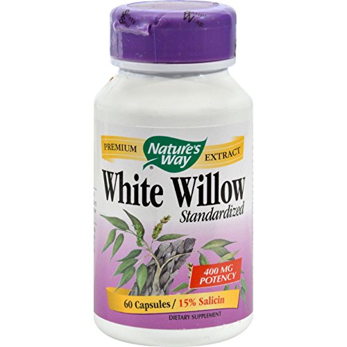 Nature's Way White Willow, 400mg per Serving, 60 Capsules (Pack of 2)