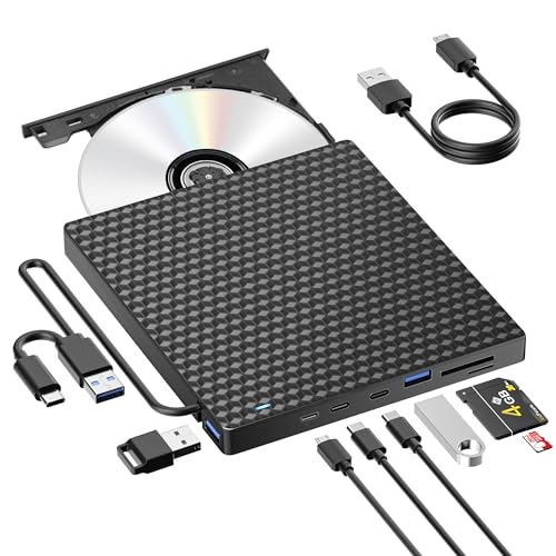 Lector CD/DVD Externo,Grabadora DVD Externa USB 3.0 y...