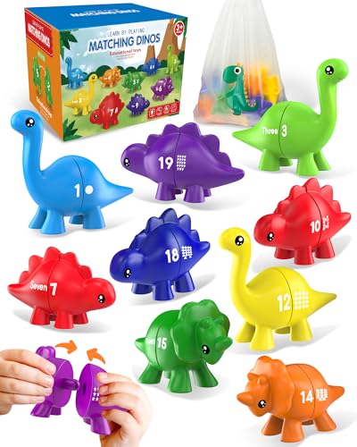 Image of Number Dinosaur Toys for Kids 3-5, Montessori Learning Toys for 3 Year Old