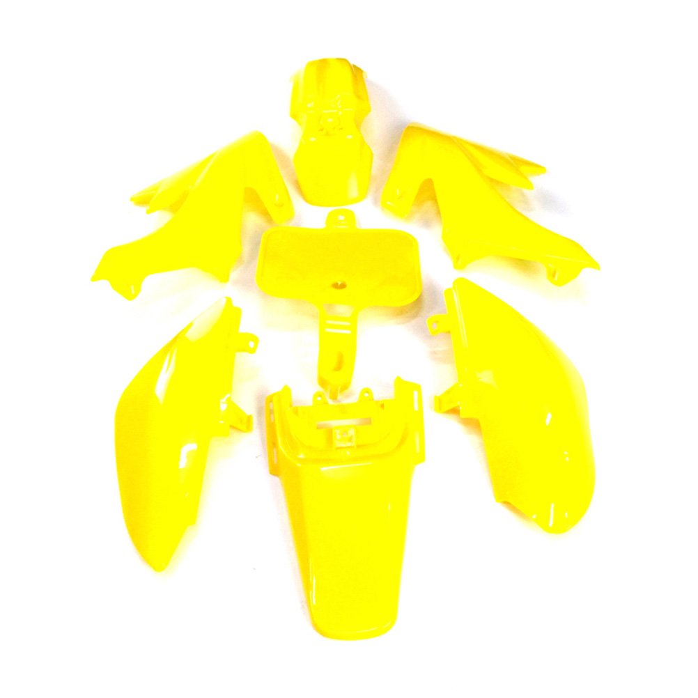 Kit de carénage en plastique jaune pour SDG SSR Piranha chinoise CRF50 XR50 50cc 70cc 90cc 110cc 125cc 140cc 150cc 160cc - Moto hors-route