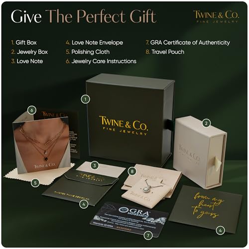 Twine&Co Infinity Moissanite Pendant Necklace – 1-3 Carat VVS1 Clarity D Color Lab-Grown Diamond Alternative – 14K Gold or Silver With Chain, Adjustable Eco-Friendly Infinity Design, Gift for Her3