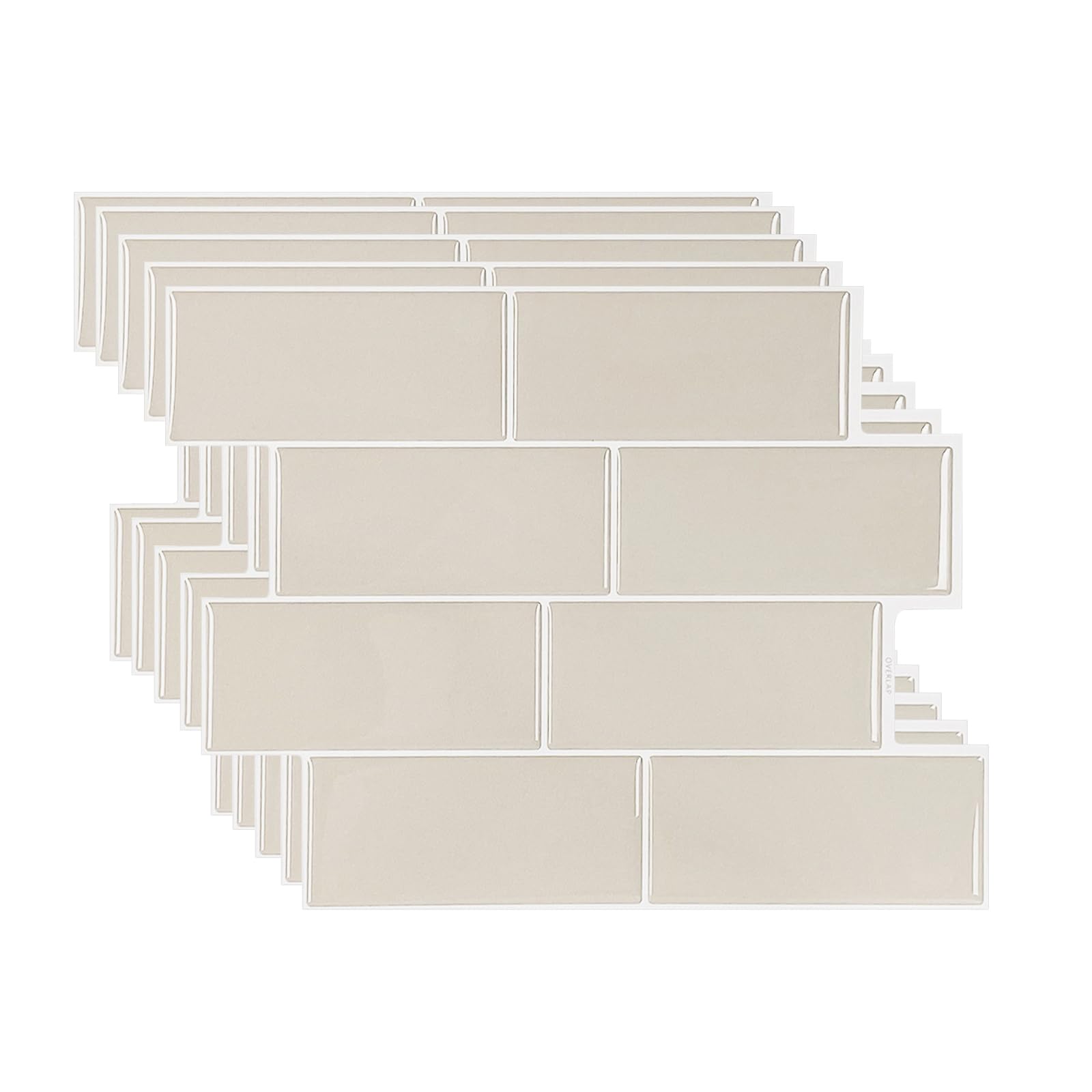 5PCS Films Adhésifs 3D Pour Carrelage,11.56" X 8.38" Sticker