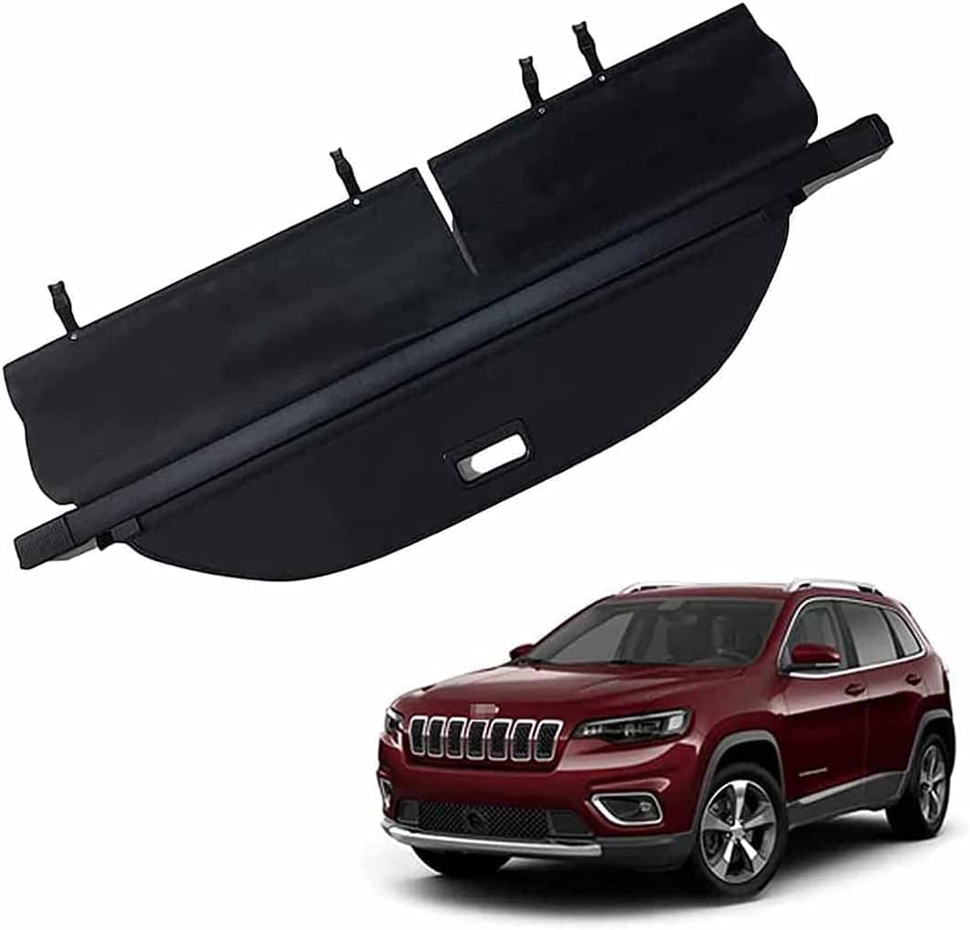 Retrattile Copertura Bagagliaio Posteriore per Jeep Cherokee 2019 2020, Auto Portabagagli Posteriore Tronco Privacy Cappelliera