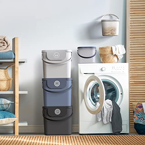 Panier à linge Rotho 40l contre les mauvaises odeurs de linge humide anthracite