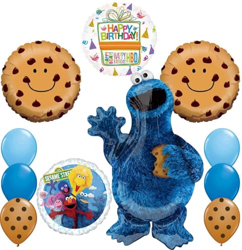 Sesame Street Cookie Monster Birthday Party Supplies Balloon Bouquet Decorations
