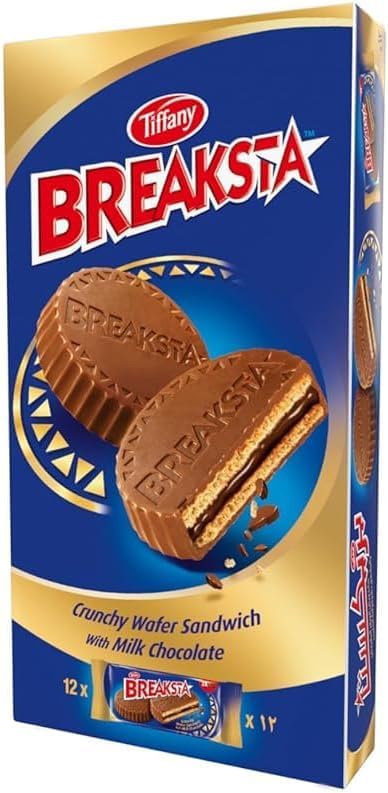 Tiffany Break Sta Crunchy Wafer Sandwich With Chocolate, DECADeNT Quality Wafer Biscuits With Chocolate Coating Cream Filling, Each 26g X 12 Count (Product Of UAE)-image-43