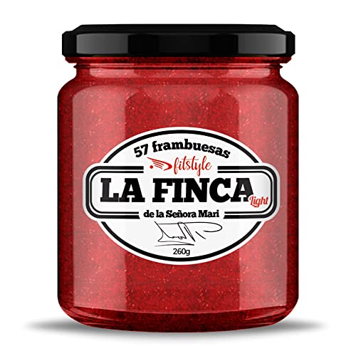 Mermelada de Frambuesas (78%) | Sin Azúcar añadido 260g | Light y con la mitad de calorías | Con fruta ecológica y sabor intenso