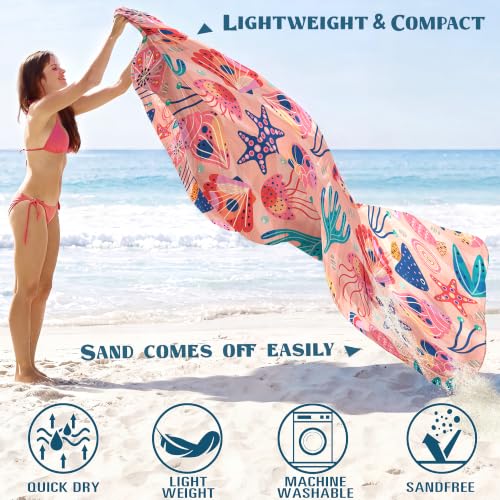 Beach Blanket Sandproof Waterproof Oversized 78"x81" Compact mat miniatura 5