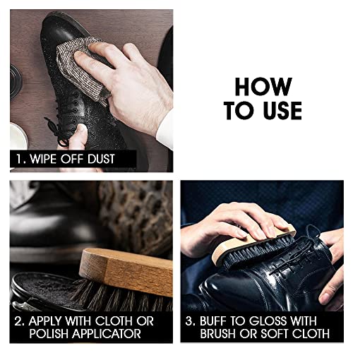 Cera para zapatos cuero negro 40 g Pack de 3 miniatura 3