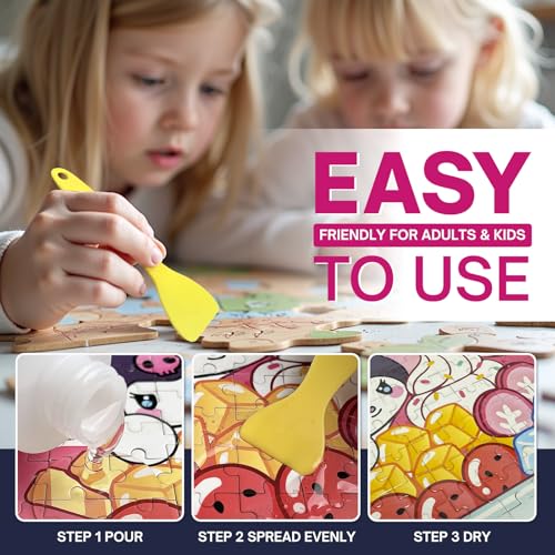 image for MCTRHG Jigsaw Puzzle Glue Clear, 200ML Puzzle Frame Kit for Adults wit