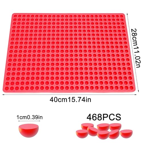 Hundebackmatten Silikon,Hundekekse Backform, 2 Stücke Mini Hemisphäre Leckerli Backmatte für Hunde, Hundeleckerli Backmatte Geeignet für die Zubereitung von Leckerlis für Haustiere 50 Geschenkbox