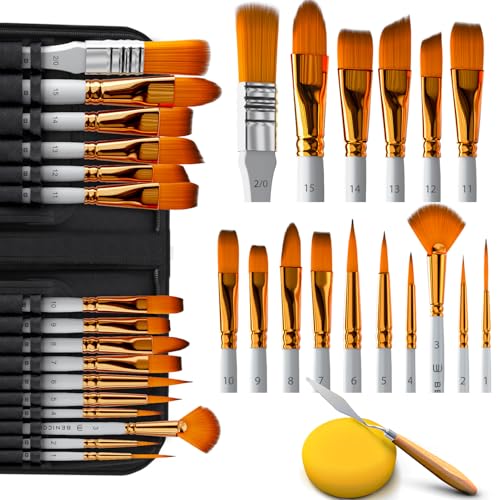 10 Best Acrylic Paint Brushes That Every Artist Swears By 8 18 Pieces Premium Artist Paint Brush Set