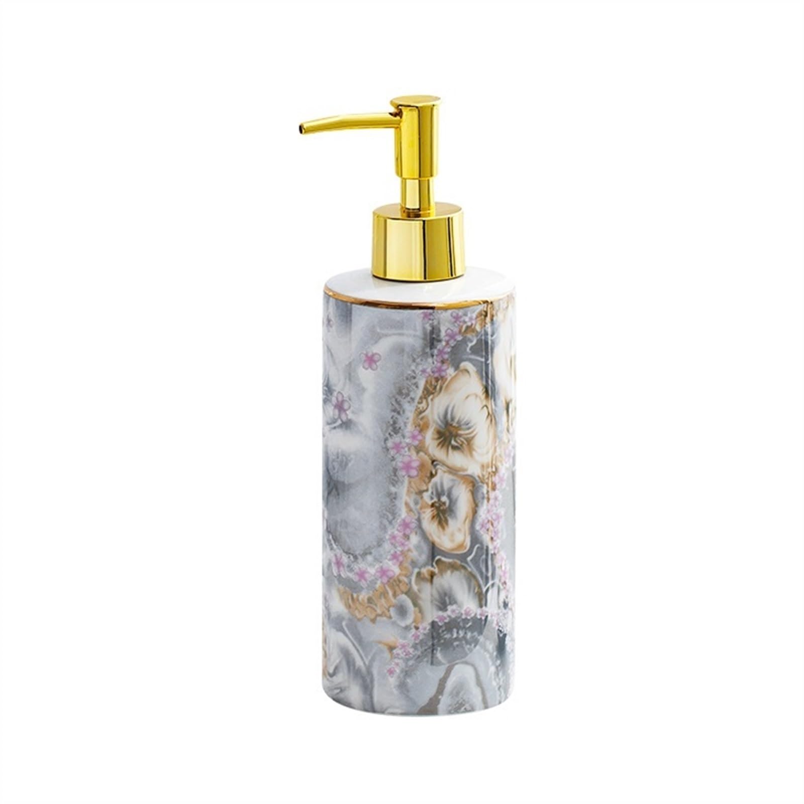 Cyairong-22 K Soap Dispenser Ceramics Soap Pump Dispenser For Countertop, Bathroom Itchen, Hand Or Dish Liquid 13.1Oz/390Ml(K)