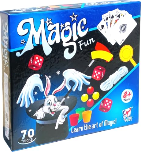 Image of DZLING 70 Tricks Magic Kit for Kids - Learn the Art of Magic with Cups, Cards, Rope & Wand | Beginner Magic Set | Educational Magic Toy | Magic Game Set for Boys & Girls 8+ Years (Magic 70)