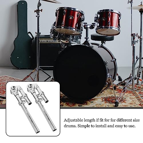 Support de tom argenté en métal durable pour suspension stable de batterie vickasky