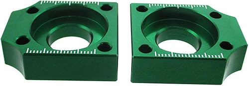 Miniatura 6 de TC-Motor Tensor de eje de cadena de aluminio CNC de 0.59 pulgadas (0.591 in) para Pit Dirt Bike Motocross Motard (verde)