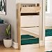 Vida Designs Welham Scarpiera con 4 Cassetti, a Specchio, per Corridoio, Armadietto, Porta Scarpe, Credenza in Legno, Rovere, Quercia, 4 Drawer, H 134 x L 63 x P 17 cm Circa