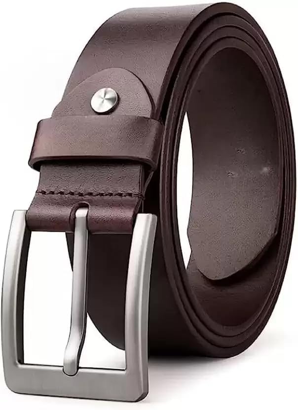 KAEZRI Genuine Leather Brown Belt For Men