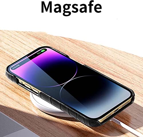 Coque en cuir de lézard iPhone 14 Pro l'accessoire idéal pour vos rendez-vous