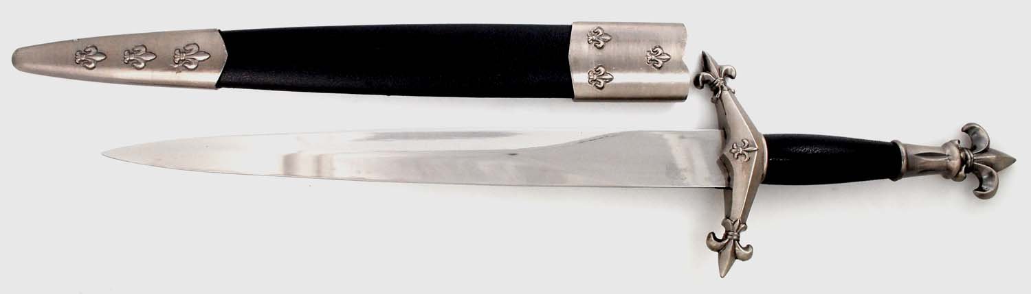 AzureGreen Fleur de lis Medieval athame