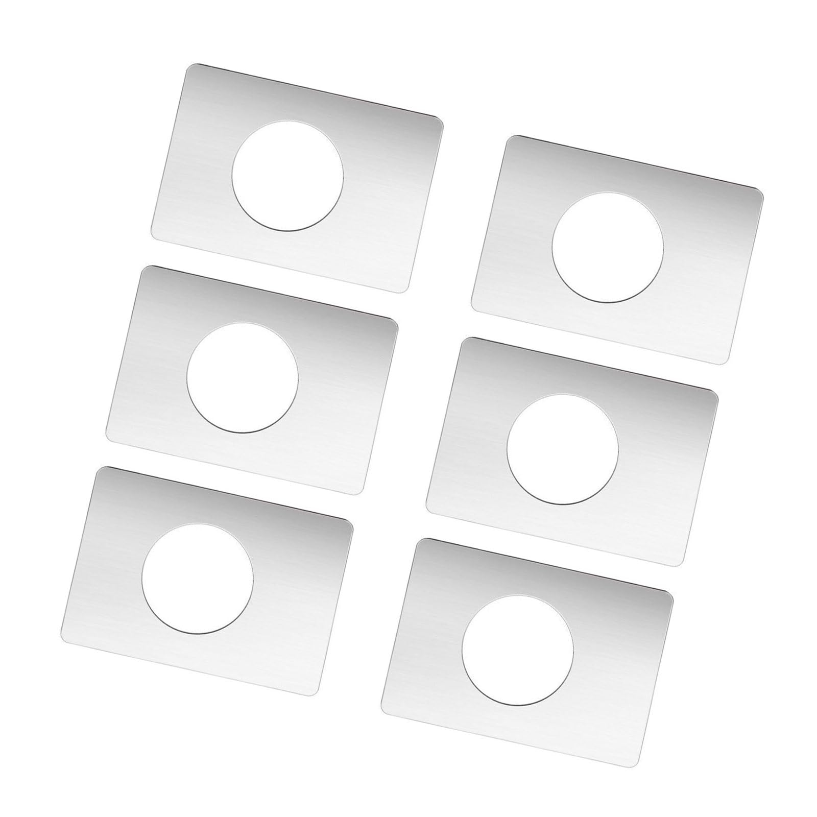 Shyyoulqe 6Pcs Silver Door Knob And Deadbolts Reinforcement Plate Interior Exterior Door Repair For Home & Rental Properties Backplate For Locking