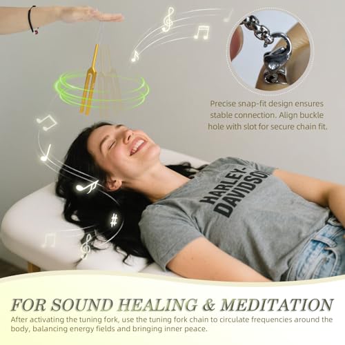 Image of 10 PCS Unweighted Tuning Fork for Healing Set, Multi-Color Chakra Tuning Forks, Aluminum Alloy Solfeggio Tuning Forks with Activator & feet (174-963Hz) for Sound Healing