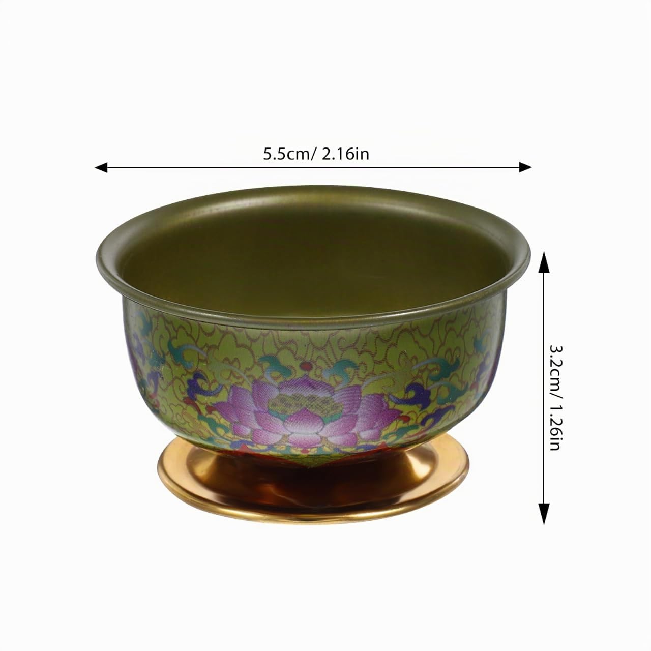 MAGICLULU Copa De Ofrenda De 7 Piezas Taza De Agua De Aleación Cuenco De Ofrenda Budista Resistente Y Pulido Para Decoraciones De Templos Y Hogares