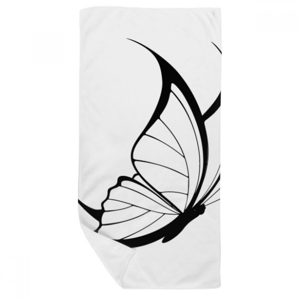 Serviette papillon noir 35x70cm : fini le linge rêche qui irrite