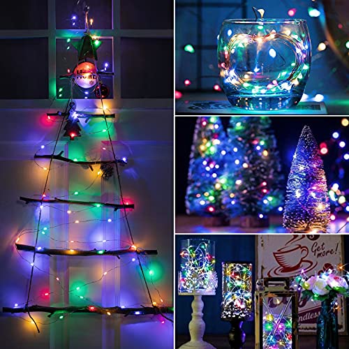 Minetom fairy lights battery operated, 5 pack 7 ft 20 led string lights with timer, waterproof silver wire fairy lights for bedroom christmas home party wedding decorations 2 Minetom fairy lights battery operated, 5 pack 7 ft 20 led string lights with timer, waterproof silver wire fairy lights for bedroom christmas home party wedding decorations - image 3