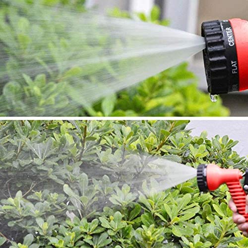 Pistola ad acqua regolabile in plastica ad alta pressione ugello per tubo da giardino perfetto per innaffiare piante e pulizia auto Design ergonomico (colore: nero)