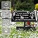 JTHMFDC Grave Markers for Cemetery for Humans headstones for Graves for Cemetery Garden Memorial Stones Plaques Memorial Plaques for Outdoor headstones for Graves Grave Markers, Large, Text Style
