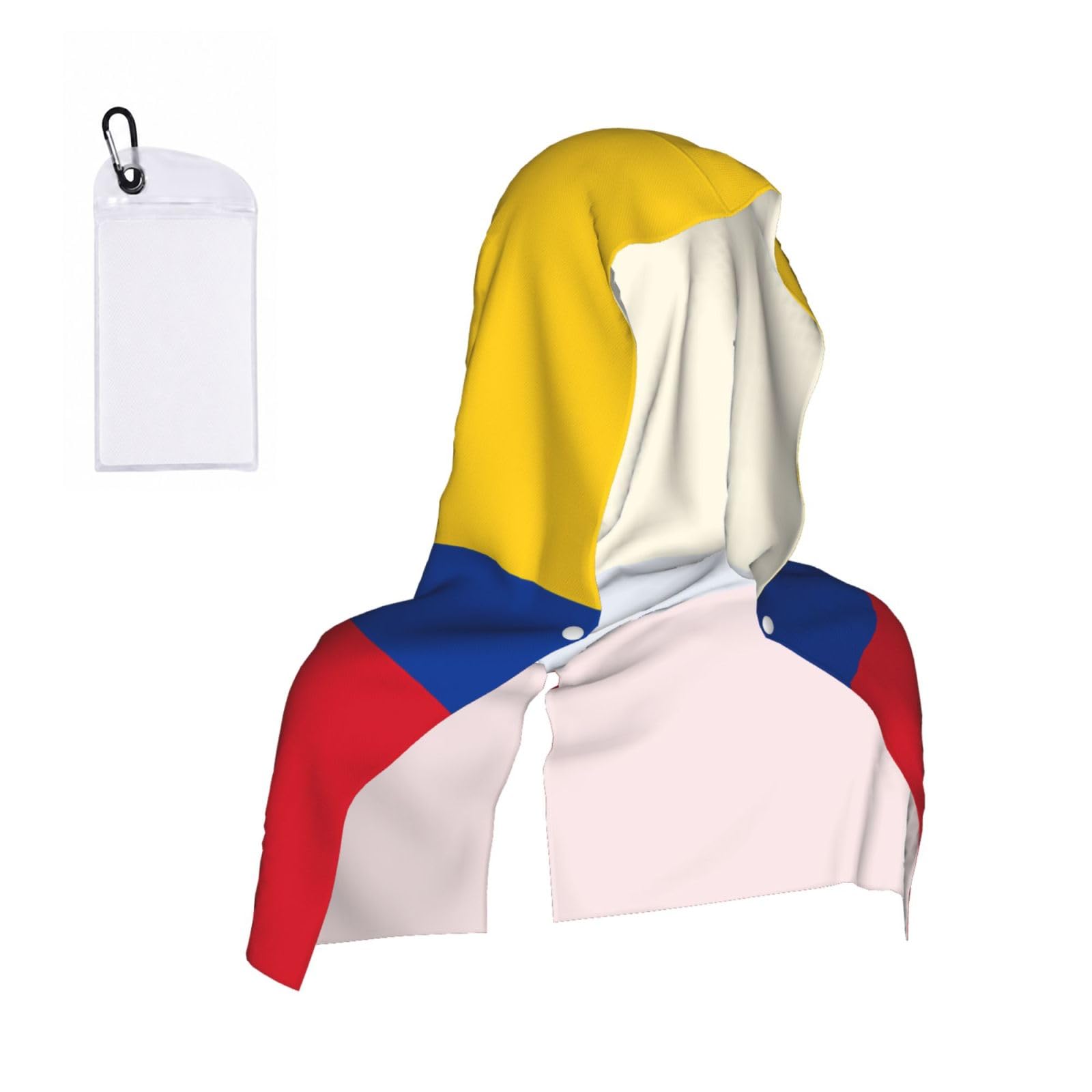 CNTDBU Flag of Colombia Cooling Towel Hooded-Instant Chill Neck Cover for Sports, UV Cooling Rag for Running Gym