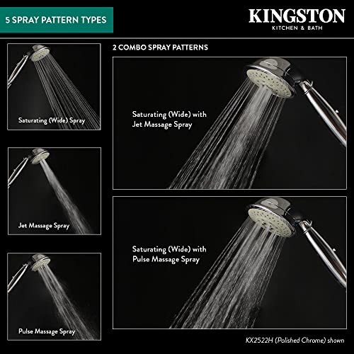 Regadera de mano Kingston Brass KX2522H acabado cromo pulido miniatura 6