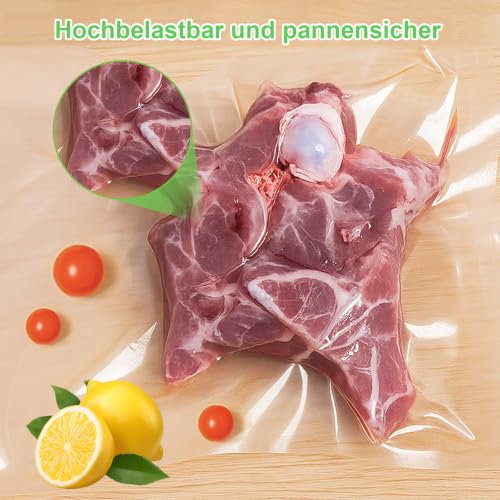 MakMeFre 100Stk Vakuumierbeutel 200μm 28x50cm BPA-frei Lebensmittel – Ansicht 4