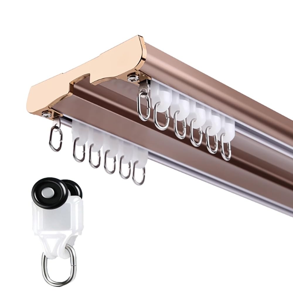 Tringles pour rideaux coulissants silencieux pour séparateur de pièce rose